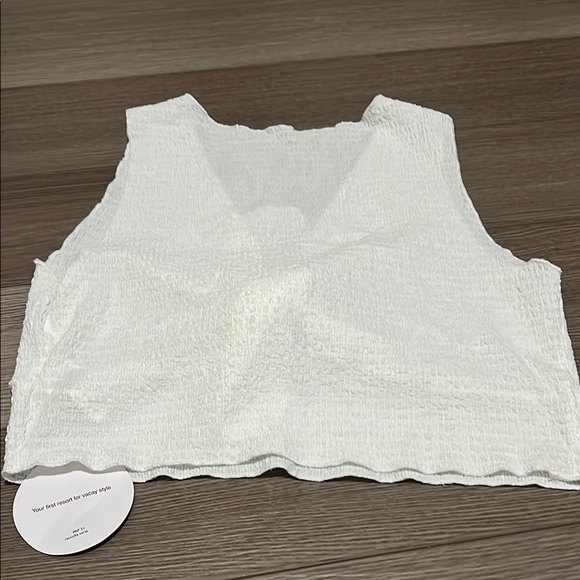 SHEIN White Tie-Front Women's Top - Picture 5 of 6